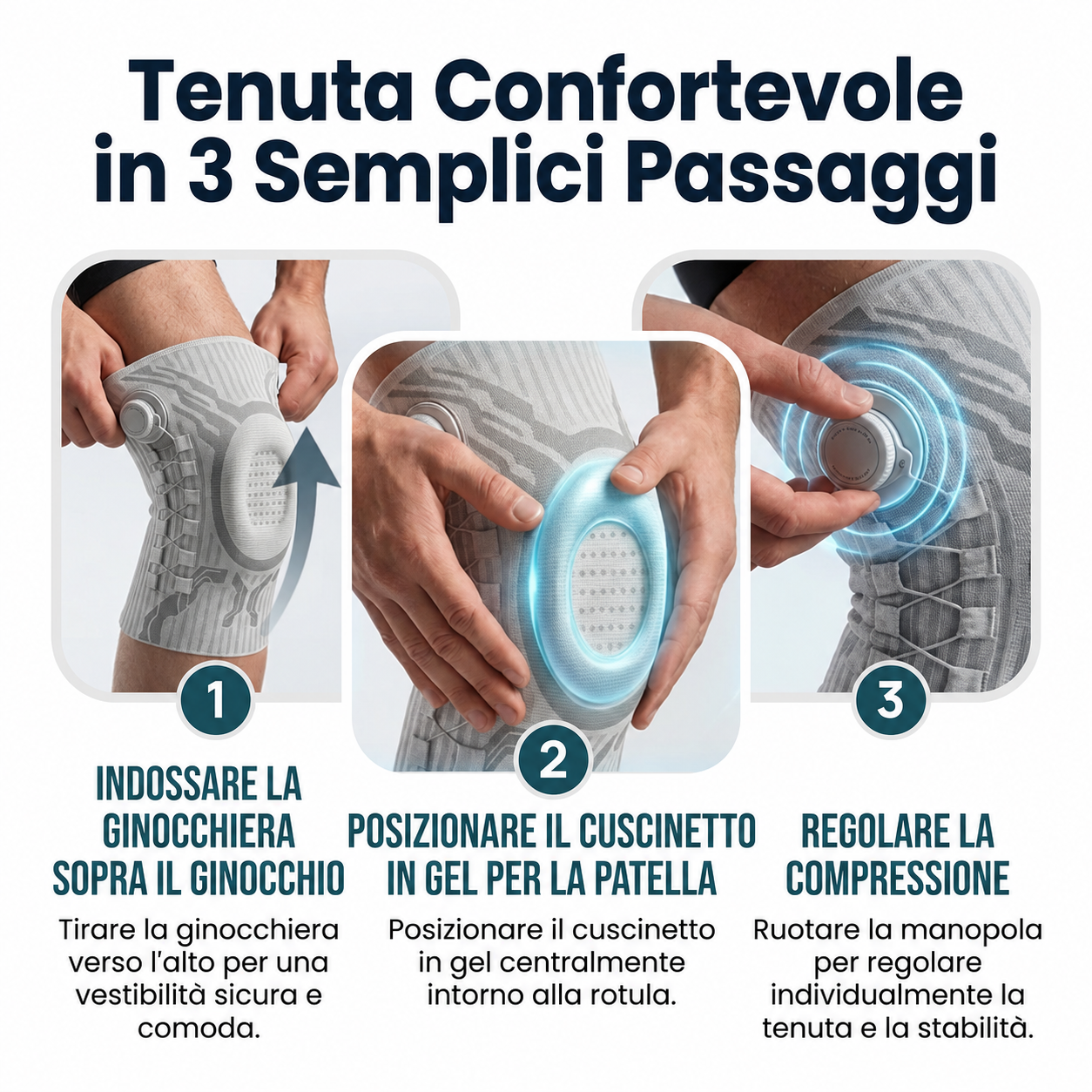 Ginocchiera GinoFlex™ - Muoviti con sicurezza, senza dolore